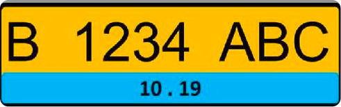Jenis Plat Nomor Mobil Listrik Plat kuning